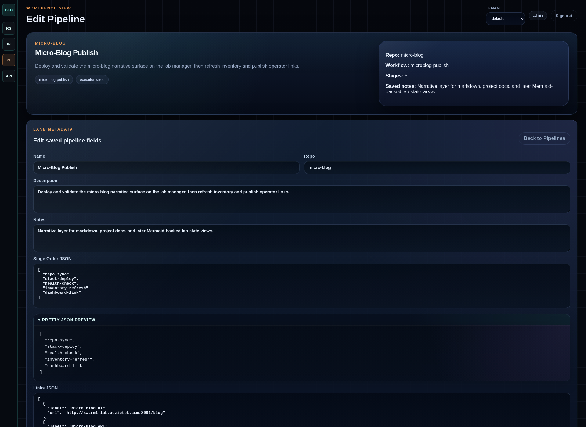 BlackKnightController pipeline detail editor